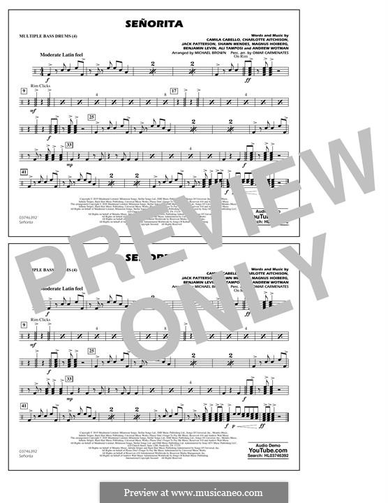 Señorita (Shawn Mendes & Camila Cabello) Marching Band version: Multiple Bass Drums part by Benjamin Levin, Alexandra Tamposi, Shawn Mendes, Magnus August Hoiberg, Camila Cabello