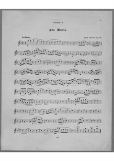 Ave Maria for Voice, Choir, Strings and Organ (or Harmonium), Op.162: violino parte I by Franz Paul Lachner
