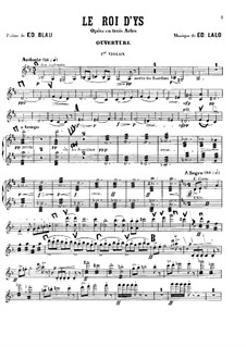 Le roi d'Ys (The King of Ys): violinos parte I by Édouard Lalo