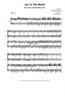 Joy To The World (with 'Joyful, Joyful, We Adore Thee'): Duet for Soprano and Tenor Saxophone by Georg Friedrich Händel, Ludwig van Beethoven
