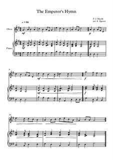 Austrian National Hymn, Hob.XXVIa/43: para oboe e piano by Joseph Haydn
