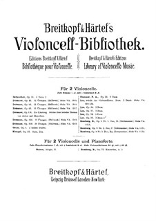 Three Duos for Two Cellos, Op.39: violoncelo parte I by Sebastian Lee