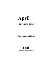 Apri!: F sharp minor by Francesco Paolo Tosti
