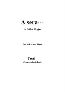 A sera: D flat Major by Francesco Paolo Tosti