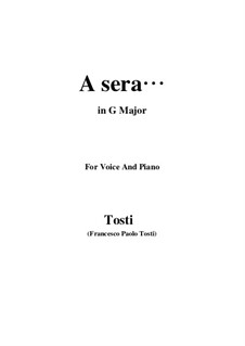 A sera: G maior by Francesco Paolo Tosti