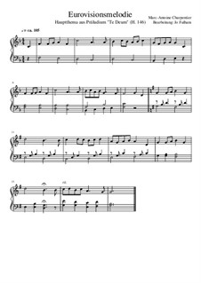 Eurovisionsmelodie: Para Piano by Marc-Antoine Charpentier