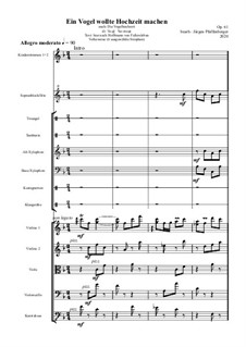 Ein Vogel wollte Hochzeit machen: For large ensemble, Op.61 by folklore