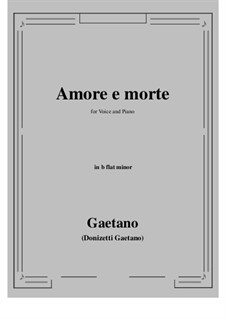 Amore e morte: B flat minor by Gaetano Donizetti