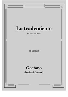 Lu trademiento...: A minor by Gaetano Donizetti
