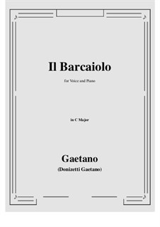 Il Barcaiolo: C maior by Gaetano Donizetti