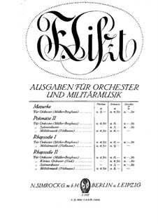 Two Polonaises, S.223: Polonaise No.2, for Orchestra by Franz Liszt