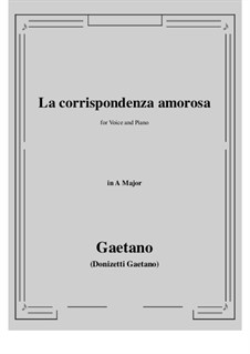 La corrispondenza amorosa: A maior by Gaetano Donizetti