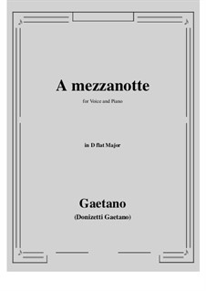 A mezzanotte: D flat Major by Gaetano Donizetti