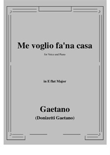 Me voglio fa 'na casa: E flat maior by Gaetano Donizetti