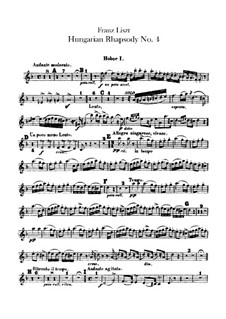 No.12 in C Sharp Minor, for Orchestra, S.359/4: oboes parte I-II by Franz Liszt