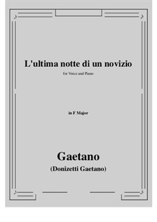 L'ultima notte di un novizio: F Maior by Gaetano Donizetti