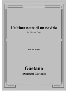 L'ultima notte di un novizio: B flat Maior by Gaetano Donizetti