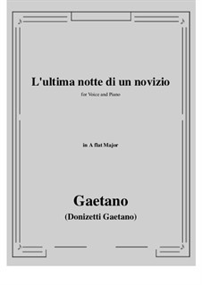 L'ultima notte di un novizio: A flat Major by Gaetano Donizetti