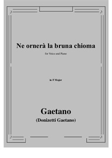 Ne ornera la bruna chioma: F Maior by Gaetano Donizetti