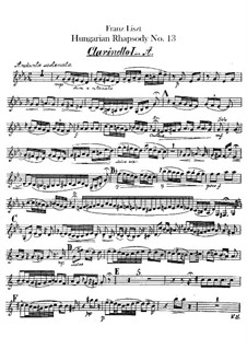 No.13 in A Minor, S.244: For orchestra – clarinets I-II parts by Franz Liszt