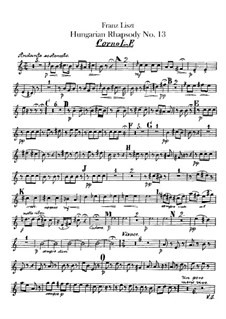 No.13 in A Minor, S.244: para orquestra - trompa parte by Franz Liszt