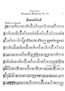 No.13 in A Minor, S.244: para orquestra - parte trompetas by Franz Liszt