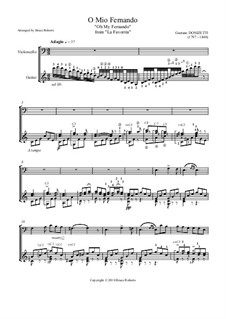 La favorita: O, mio Fernando (Oh My Fernando), for cello and guitar by Gaetano Donizetti