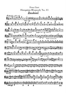 No.13 in A Minor, S.244: For orchestra – trombones and tuba parts by Franz Liszt