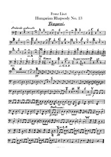No.13 in A Minor, S.244: para orquesta - Parte Percussão by Franz Liszt