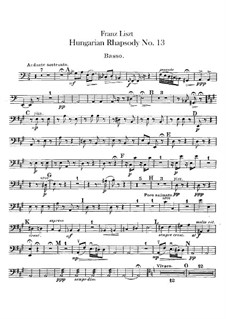 No.13 in A Minor, S.244: para orquestra - parte contrabaixo by Franz Liszt