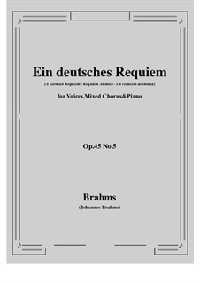 A German Requiem, Op.45: Movimento V by Johannes Brahms