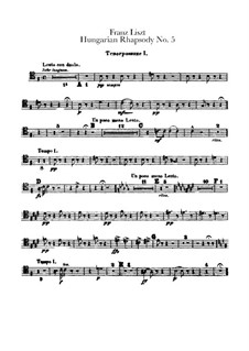 No.5 in E Minor, for Orchestra, S.621/5: parte trombones by Franz Liszt