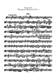 No.5 in E Minor, for Orchestra, S.621/5: parte viola by Franz Liszt