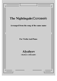 The Nightingale: para violino by Alexander Alyabyev