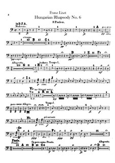 No.9 in E Flat Major, for Orchestra, S.359/6: Parte percussão by Franz Liszt