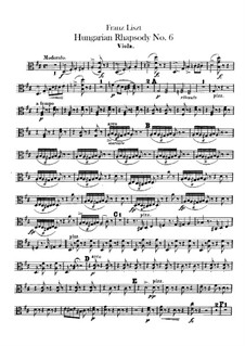 No.9 in E Flat Major, for Orchestra, S.359/6: parte viola by Franz Liszt