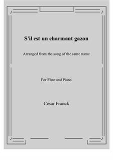 S'il est un charmant gazon: para flauta e piano by César Franck