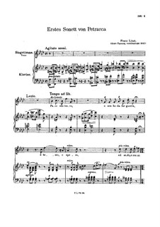 Petrarch's Sonnets for Voice and Piano, S.270: Sonnet No.104 by Franz Liszt