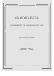 Twelve Songs, Op.4: No.7 Er ist gekommen, for Flute and Piano by Robert Franz