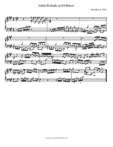 Little Prelude and Fugue in F# Minor: I. Prelude by Mitch Boucher