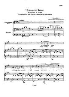 Oh, quand je dors, S.282: Versão II by Franz Liszt