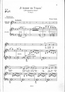 Oh, quand je dors, S.282: Versão II by Franz Liszt