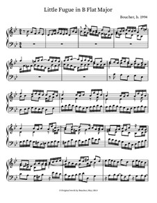 Little Prelude and Fugue in B Flat: II. Fugue by Mitch Boucher