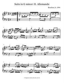 Keyboard Suite in G minor: II. Allemande by Mitch Boucher