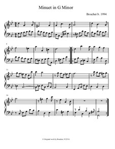 Keyboard Suite in G minor: V. Minuet by Mitch Boucher