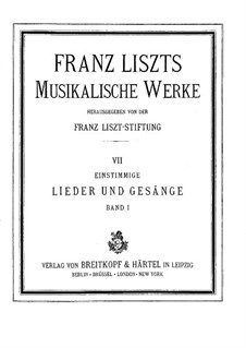 Le vieux vagabond, S.304: Para vocais e piano by Franz Liszt