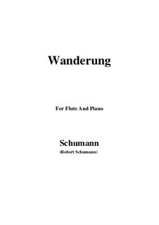 No.7 Wanderung (Wandering): para flauta e piano by Robert Schumann