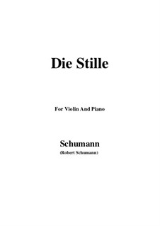 No.4 Die Stille (Stillness): para violino by Robert Schumann