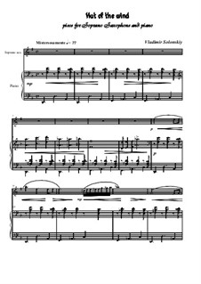 Hut the wind: For soprano saxophone and piano by Vladimir Solonskiy