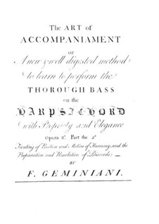 The Art of Accompaniament, Op.11: The Art of Accompaniament by Francesco Geminiani